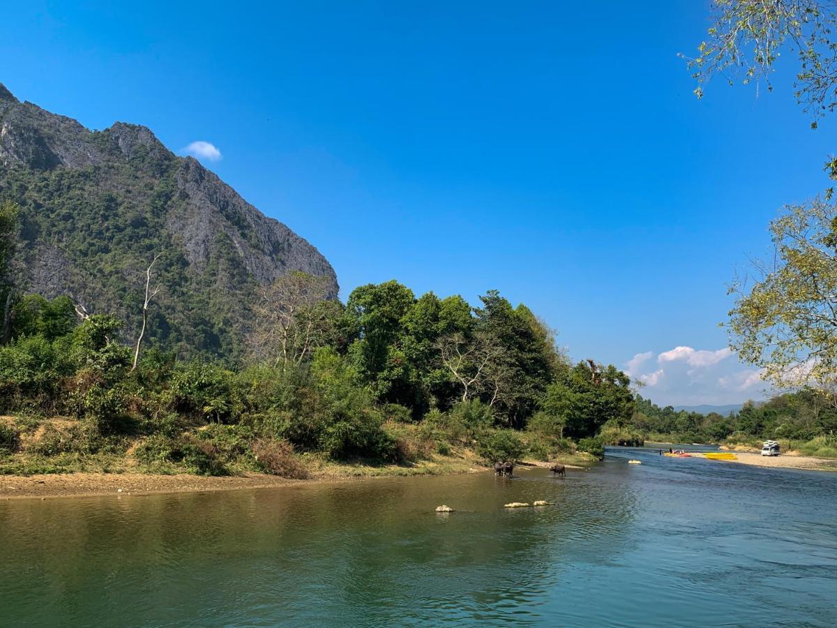 Bountang Mountain View Riverside Hotel Vang Vieng Exterior photo